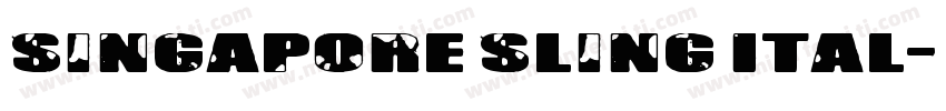 Singapore Sling Ital字体转换